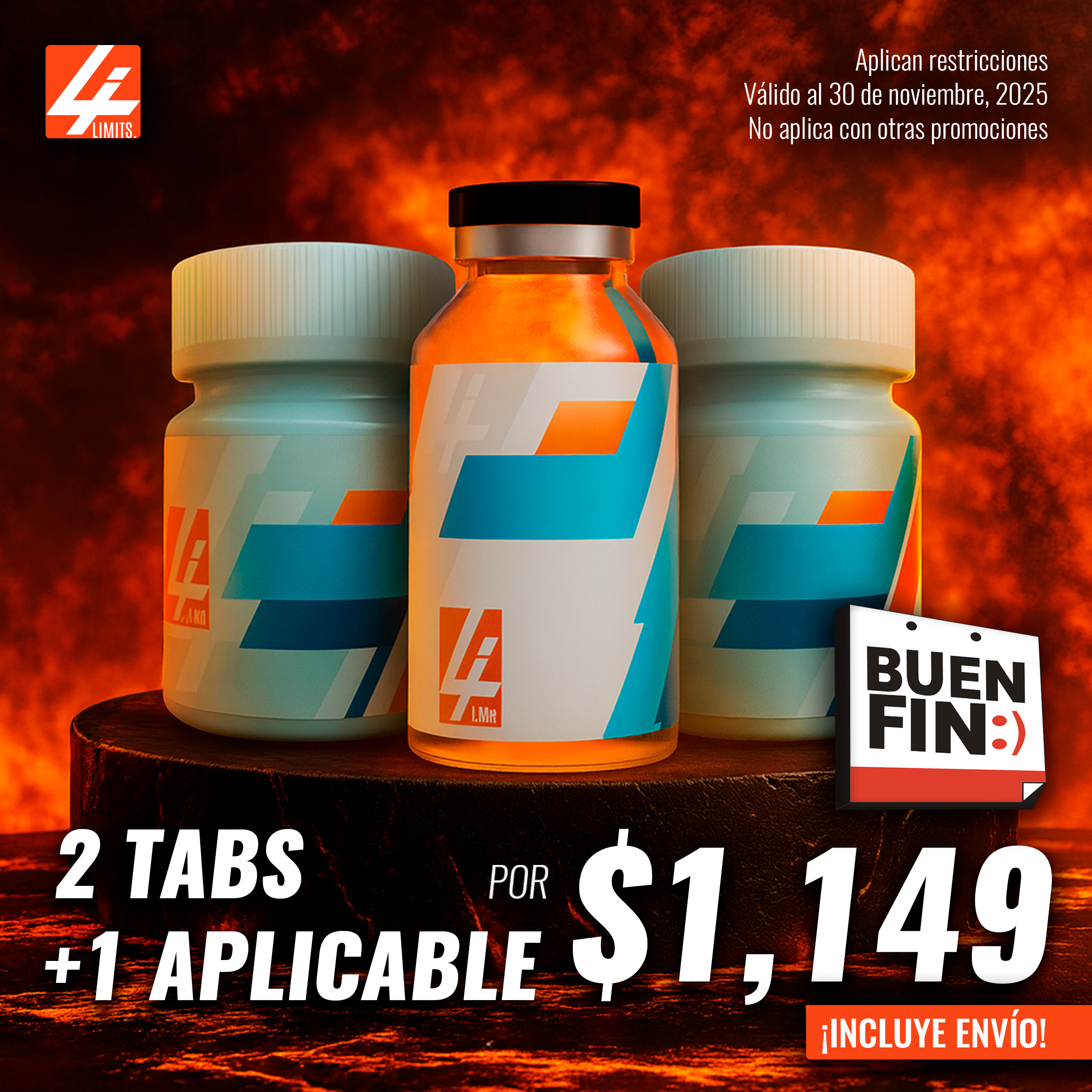 2 TABS + 1 APLICABLE