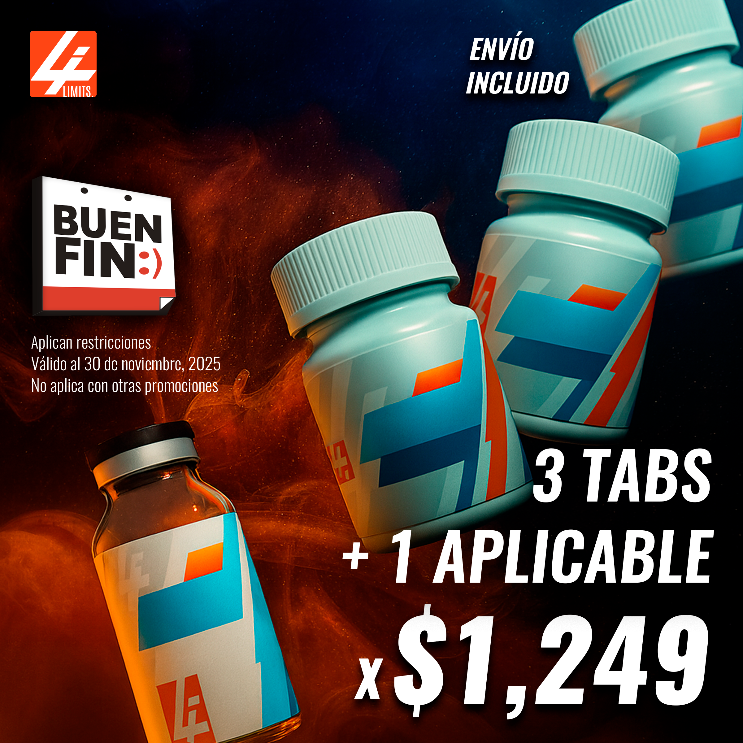 3 TABS + 1 APLICABLE